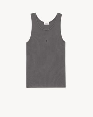 Saint Laurent Cassandre Tank Top - Gray