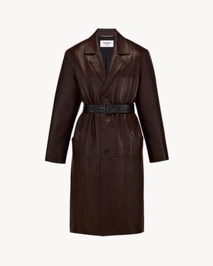 Saint Laurent Car Coat - Brown