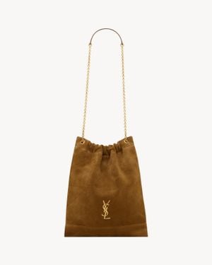 Saint Laurent Saint Laone Sizerent ジェイミー ポーチ（スエード） - ナチュラル