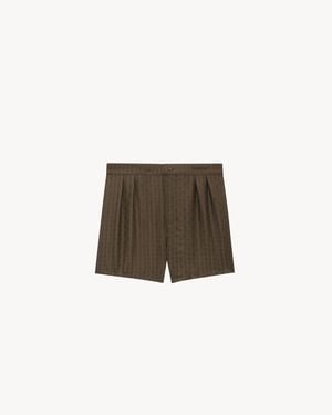 Saint Laurent Pyjama Shorts - Natural