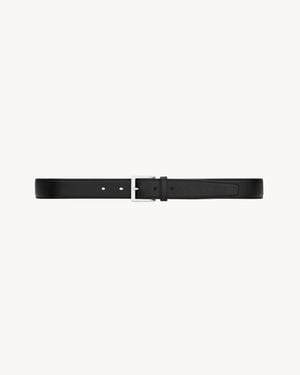 Saint Laurent Vadim Ceinture En Cuir Lisse - Neutre