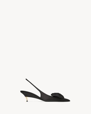 Saint Laurent Dakota Slingback Pumps - Natural