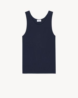 Saint Laurent Cassandre Tank Top - Blue