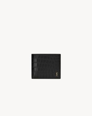 Saint Laurent Tiny Cassandre East/West Wallet - White