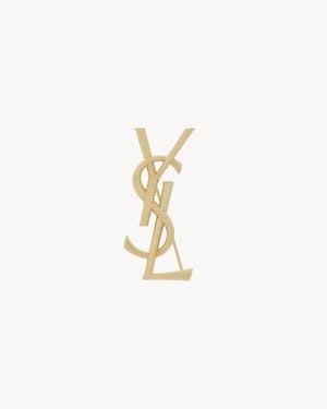 Saint Laurent Saint Laone Sizerent Cassandre Brooch - Metallic