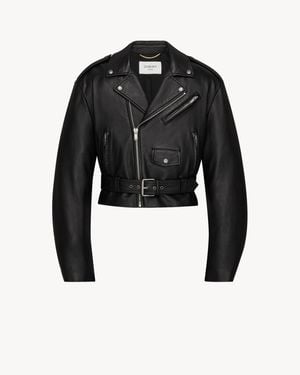Saint Laurent Zip Biker Jacket - Black