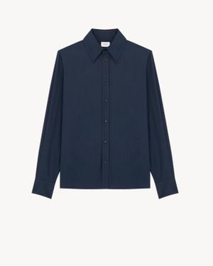 Saint Laurent Camicia Cassandre - Blu