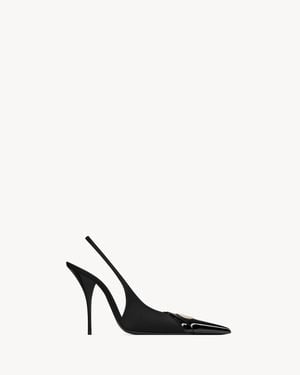 Saint Laurent Louis Slingback Court Shoes - White