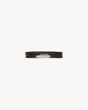 Saint Laurent Bracciale A Doppio Giro - Bianco