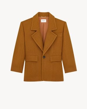 Saint Laurent Single-Breasted Jacket - Brown