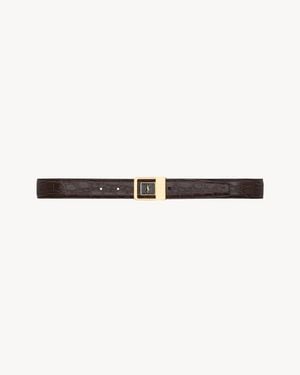 Saint Laurent La 66 Buckle Belt - Natural