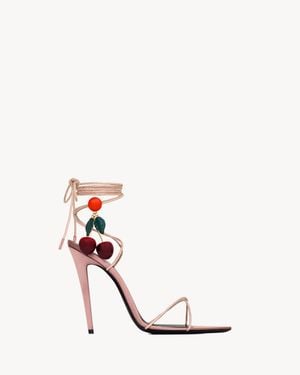 Saint Laurent Mon Chéri Sandals - White