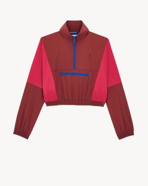 Saint Laurent Cassandre Windbreaker Jacket - Red