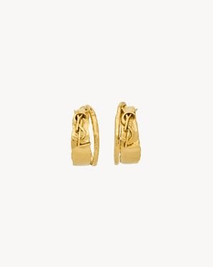 Saint Laurent Large Cassandre Earrings - White