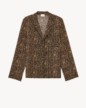 Saint Laurent Pajama Blouse - Brown