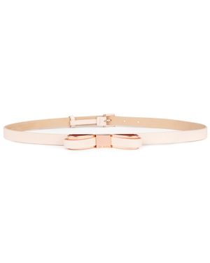 Ted Baker Skinny Bow Belt - Natural