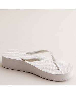 J.Crew Skinny Wedge Flip-flops - White
