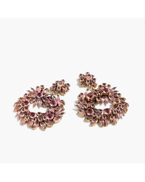 J.Crew Crystal Wreath Earrings - Pink
