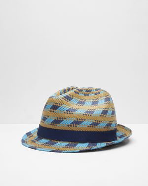 Ted Baker Multi-coloured Straw Trilby Hat - Natural
