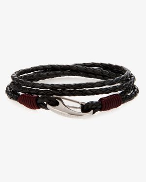 Ted Baker Woven Leather Bracelet - Black