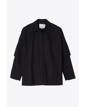 3.1 Phillip Lim Drop Back Shirt With Convertible Sleeves - Blue