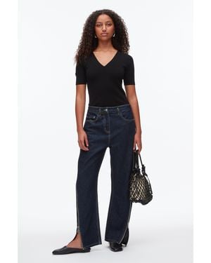 3.1 Phillip Lim Curve Denim Pant With Zip - Blue