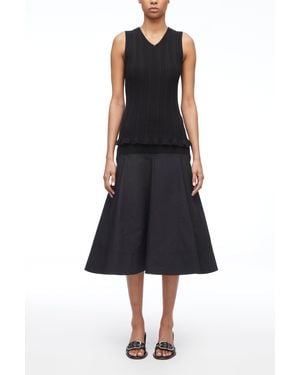 3.1 Phillip Lim Variegated Rib Sleeveless Top - Black