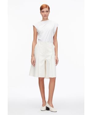3.1 Phillip Lim Ghost Patch Lightweight Denim Bermuda Shorts - White