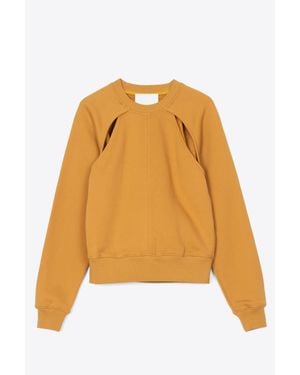 3.1 Phillip Lim Compact French Terry Cut Out Sweatshirt - Orange