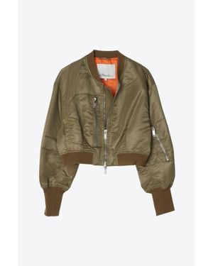 3.1 Phillip Lim Cropped Flight Bomber - Green