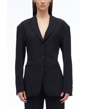 3.1 Phillip Lim Matte Crepe Cinched Blazer - Black