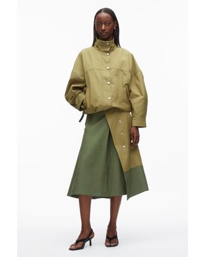 3.1 Phillip Lim Cropped Ballon Utility Jacket - Green