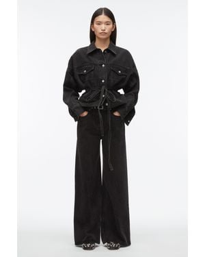 3.1 Phillip Lim Denim Boxy Jacket - Black