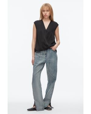 3.1 Phillip Lim Soft Drape Sleeveless Blouse - Black