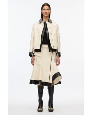 3.1 Phillip Lim Hybrid Tweed Moto Jacket - Natural