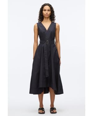 3.1 Phillip Lim Crisscross Back Midi Dress - Black