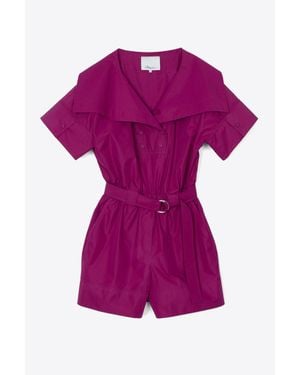 3.1 Phillip Lim Belted Utility Romper - Purple