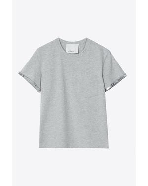 3.1 Phillip Lim Embellished Pocket Tee - Gray