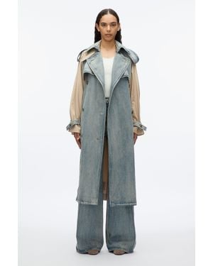 3.1 Phillip Lim Hybrid Denim Trench - Blue