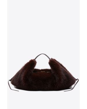 3.1 Phillip Lim Faux Fur Luna Medium Hobo - Brown