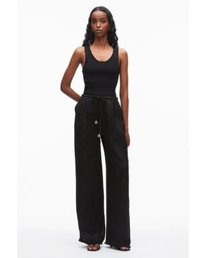 3.1 Phillip Lim Floral Jacquard Pull-On Pant - Black