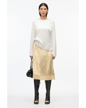 3.1 Phillip Lim Satin Top With Crystal Embellishment - Natural
