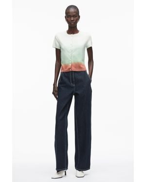 3.1 Phillip Lim Dip Dye Knit Top - Blue