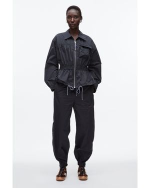 3.1 Phillip Lim Ripstop Ruched Jacket - Black