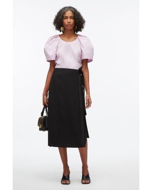 3.1 Phillip Lim Bloom Sleeve Scoop Neck Top - White