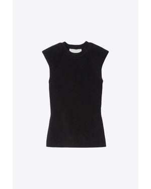 3.1 Phillip Lim Compact Rib Sleeveless Top - Black