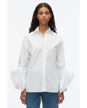 3.1 Phillip Lim Oversize Shirt With Cascade Cuff - White