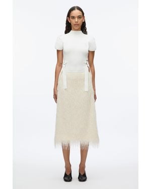 3.1 Phillip Lim Compact Rib Tulip Top - White