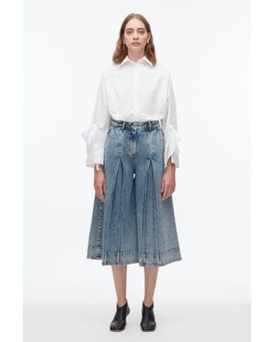 3.1 Phillip Lim Pleated Denim Culottes - Blue