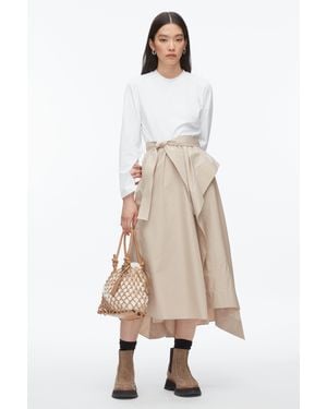3.1 Phillip Lim Combo T-Shirt Dress - Natural